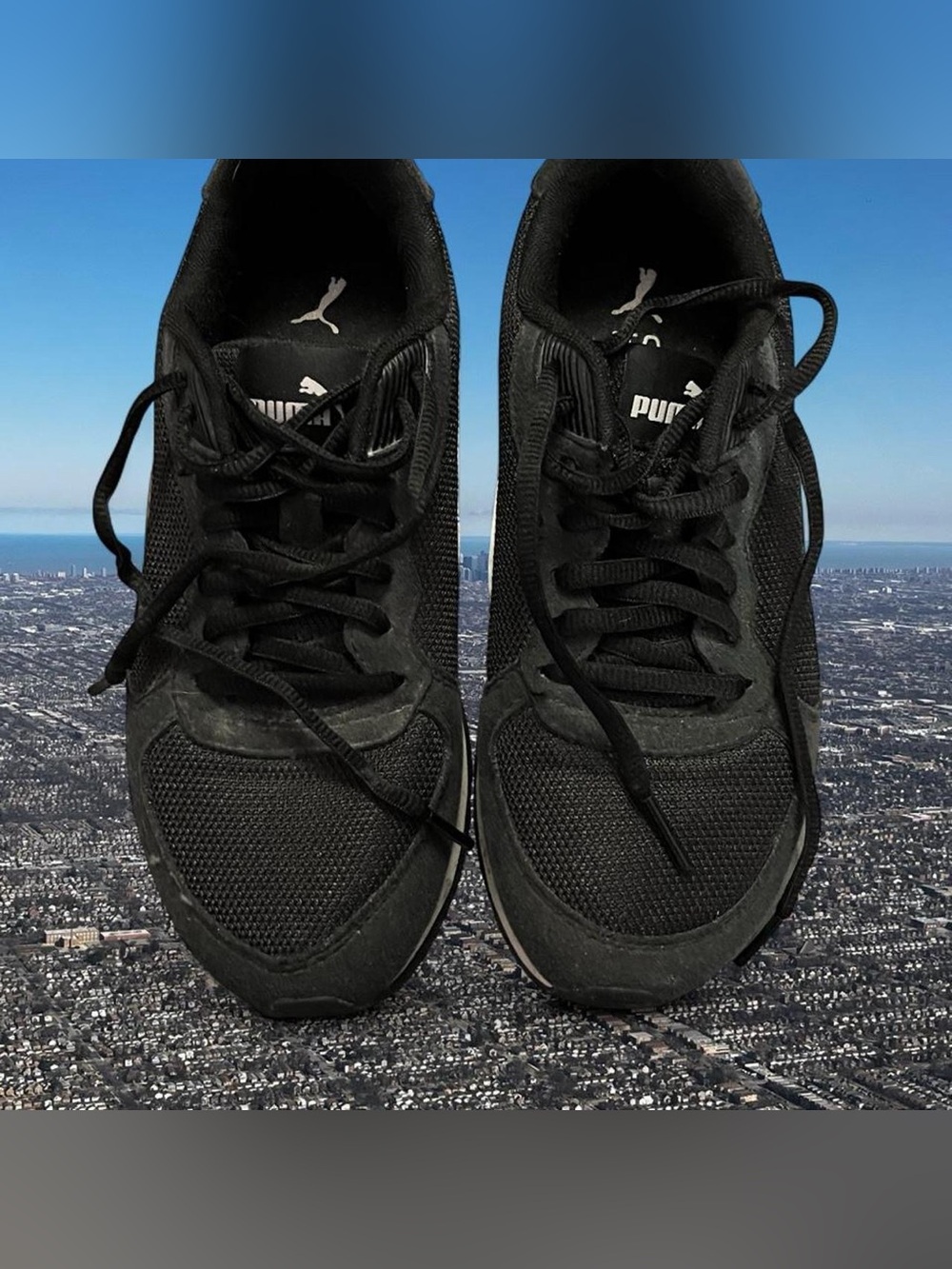 Puma Black and White Lifestyle Sneakers
